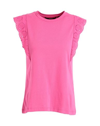 Vero Moda Woman T-shirt Fuchsia Size Xs Cotton In Pink