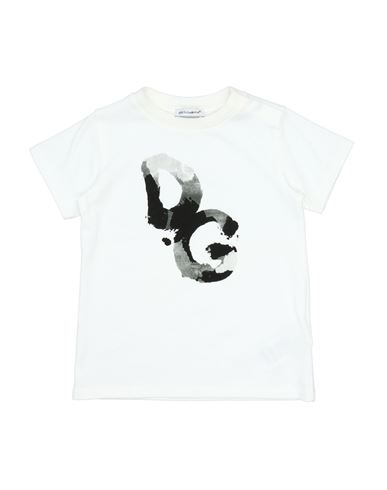 Dolce & Gabbana Babies'  Newborn Boy T-shirt White Size 3 Cotton, Elastane