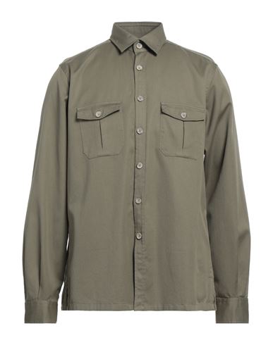 Xacus Man Shirt Military Green Size S Cotton