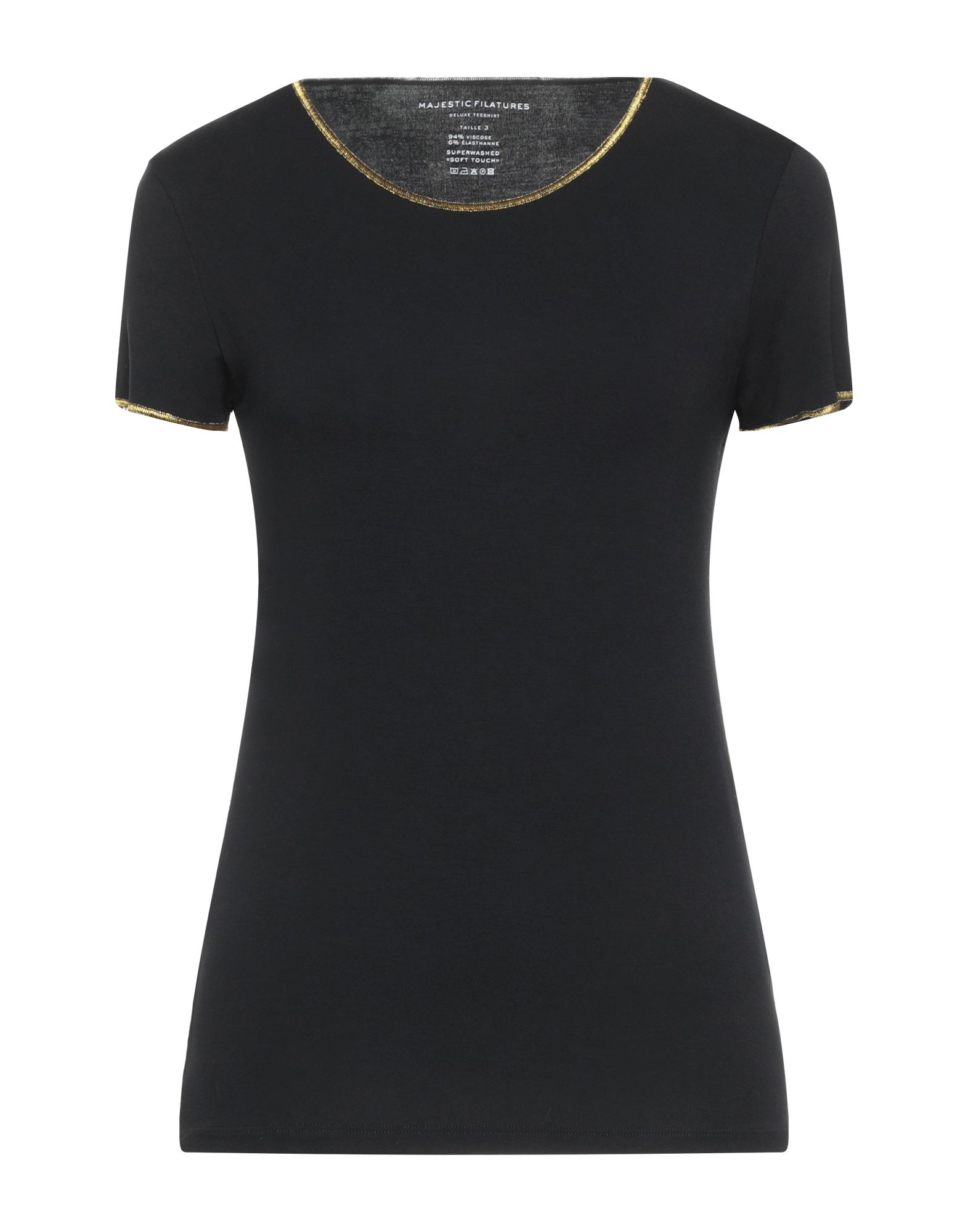 Majestic T-shirts In Black