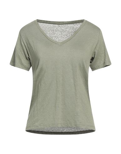 Majestic Filatures Woman T-shirt Sage Green Size 3 Linen, Elastane