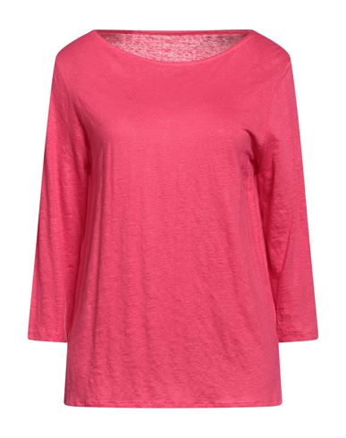 Majestic Filatures Woman T-shirt Fuchsia Size 3 Linen, Elastane In Pink