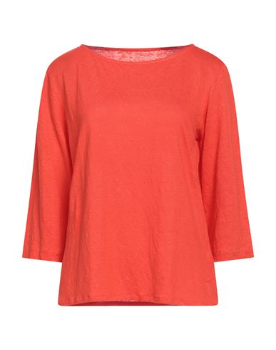 Majestic Filatures Woman T-shirt Orange Size 3 Linen, Elastane