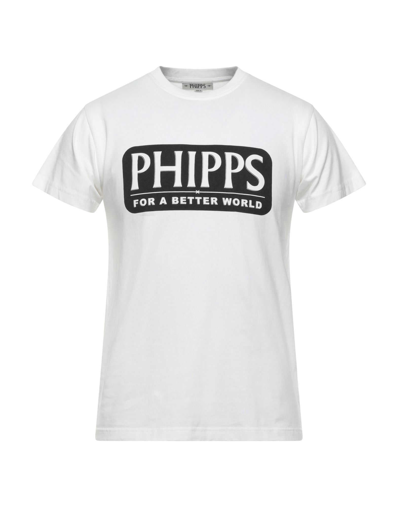 Shop Phipps Man T-shirt White Size L Organic Cotton