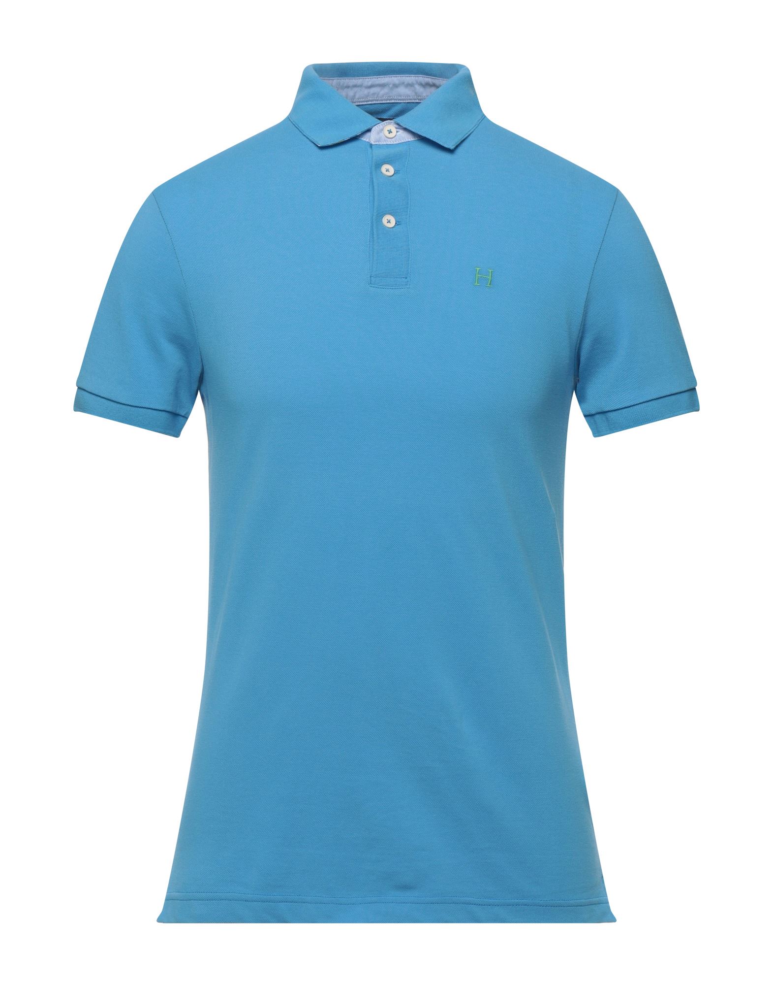 Hackett Polo Shirts In Sky Blue