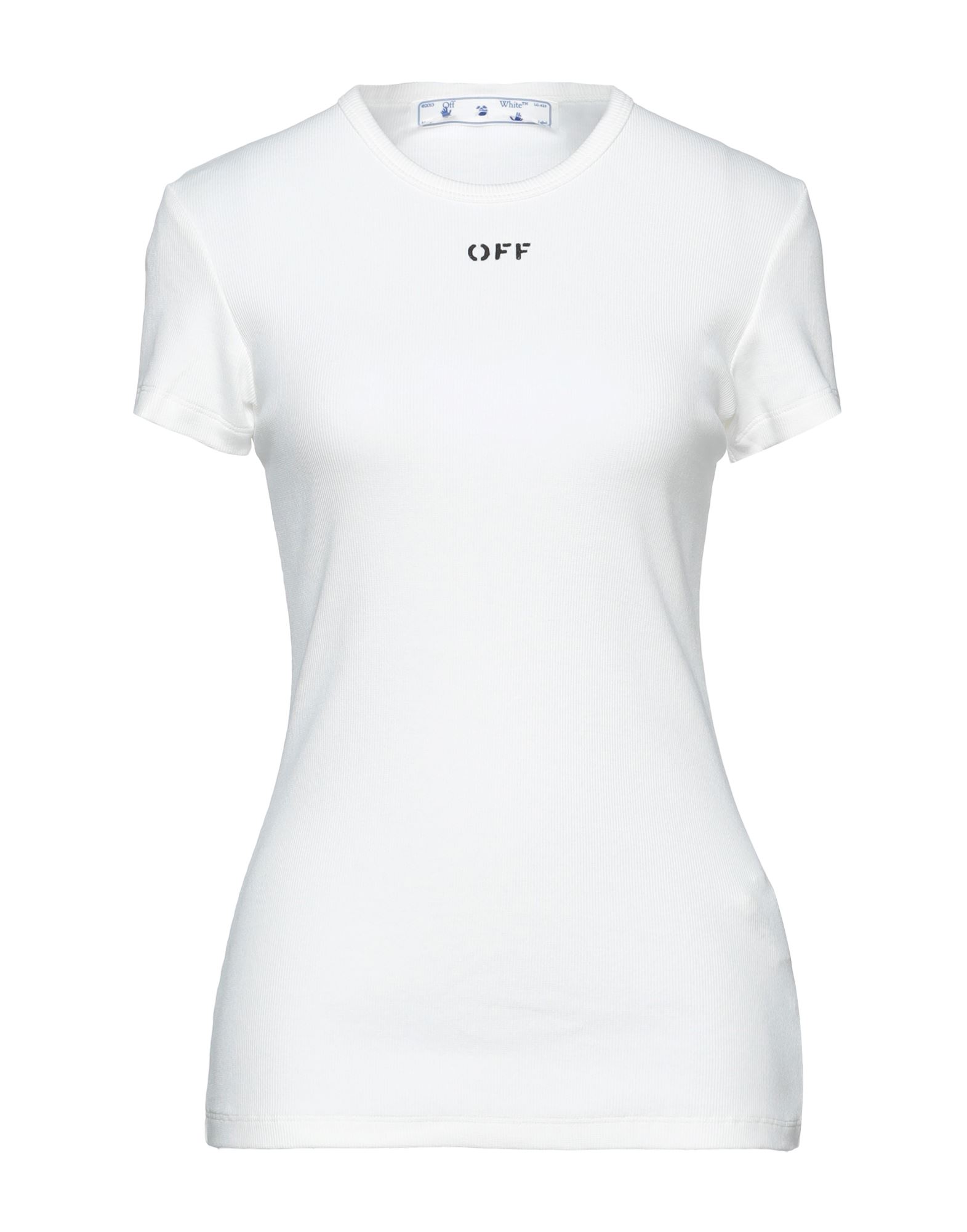 Shop Off-white Woman T-shirt White Size 10 Cotton, Elastane
