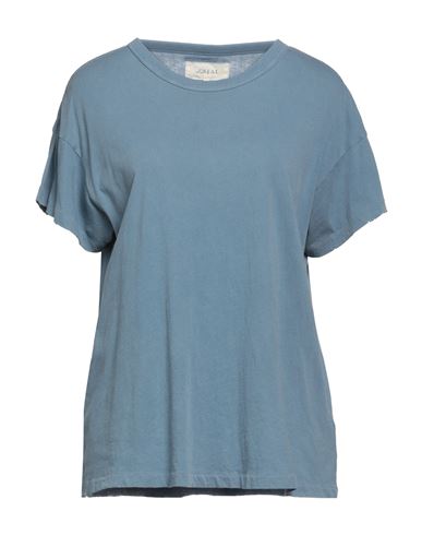 The Great . Woman T-shirt Slate Blue Size 2 Cotton