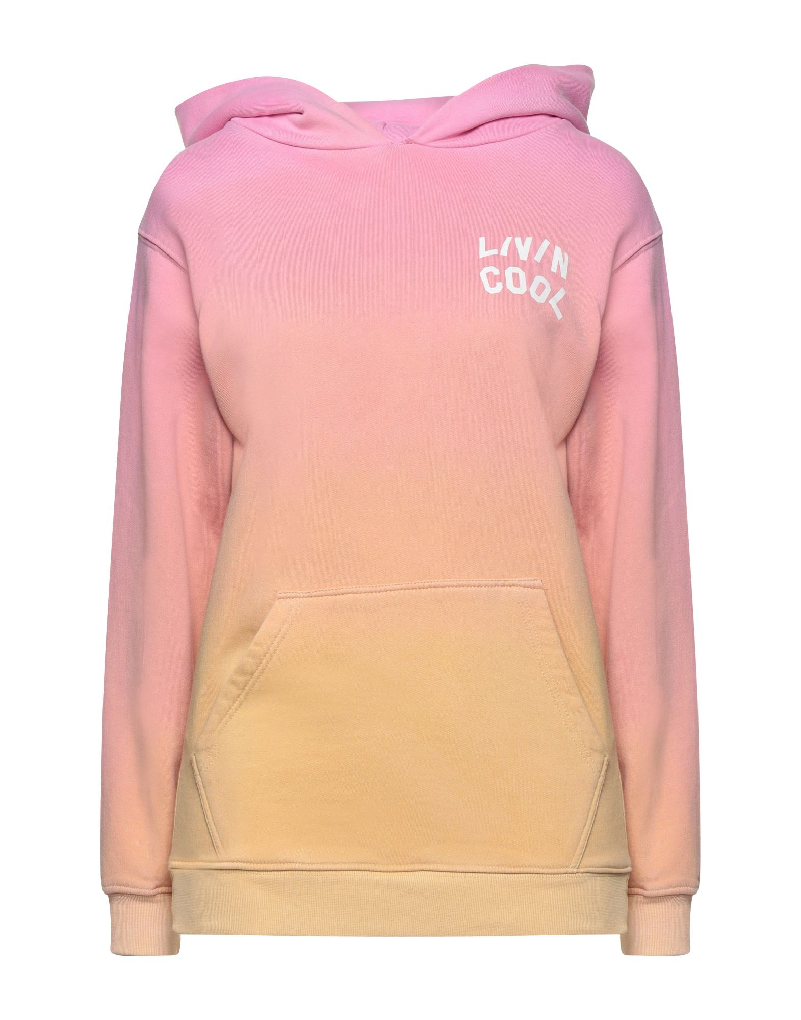 Livincool Woman Sweatshirt Pink Size L Cotton