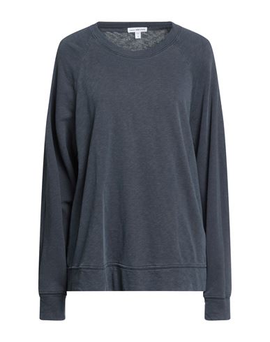 James Perse Woman Sweatshirt Navy Blue Size 3 Supima