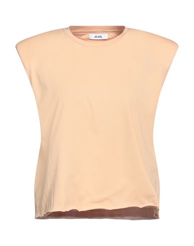 Jijil Woman T-shirt Apricot Size 2 Cotton In Orange