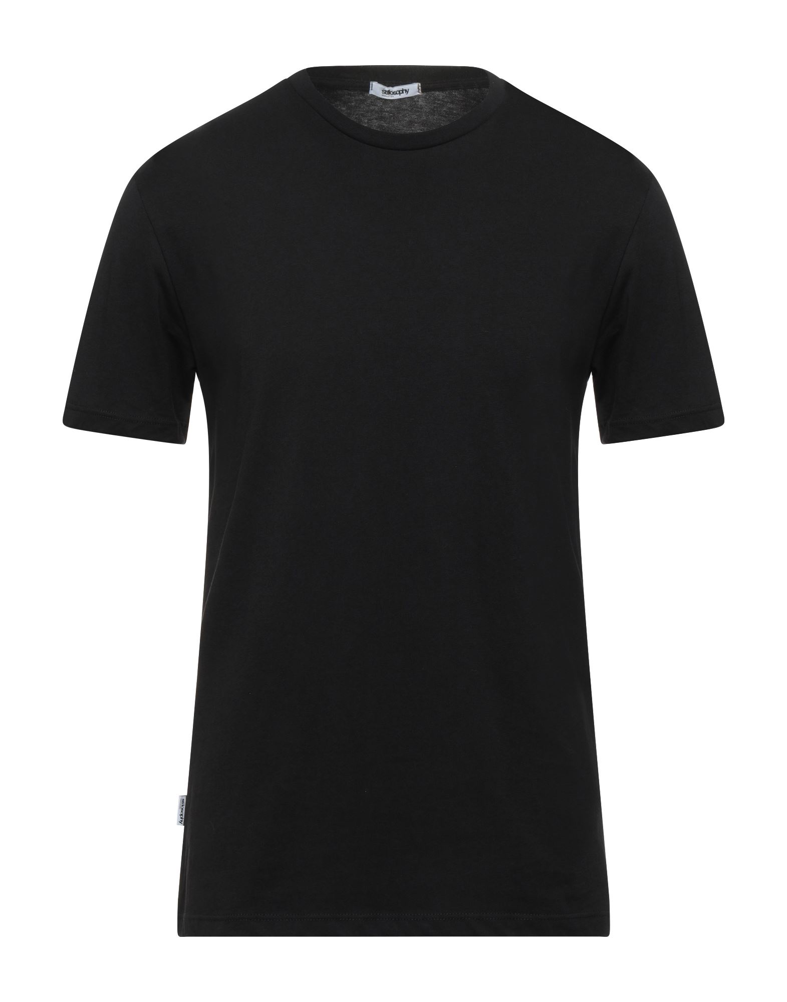 Shop Stilosophy Man T-shirt Black Size Xxl Cotton