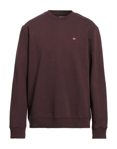 Napapijri Man Sweatshirt Deep Purple Size S Cotton, Polyester