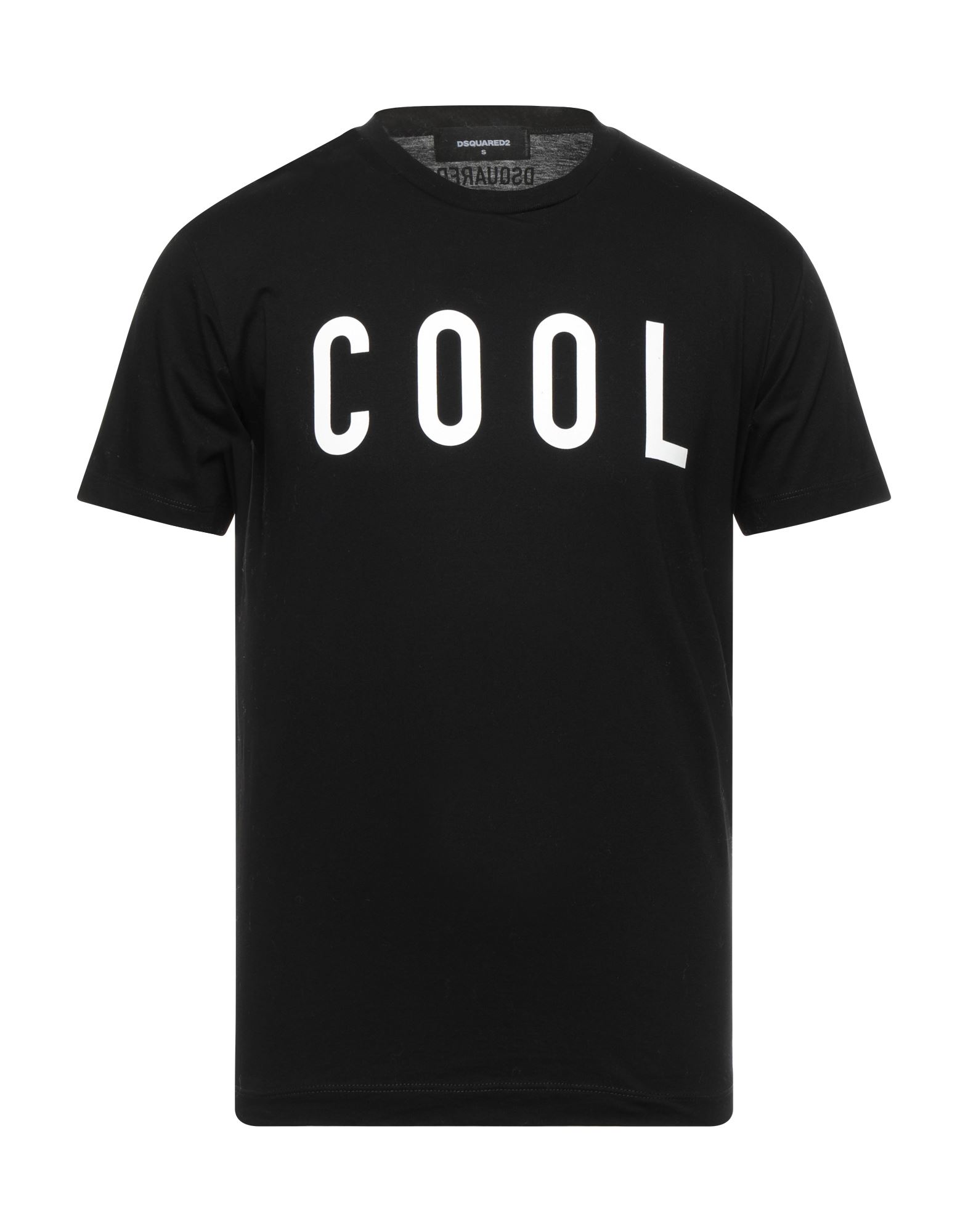 Dsquared2 Black Slogan-print Short-sleeve T-shirt In Black