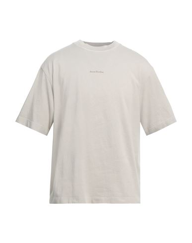 Acne Studios Man T-shirt Dove Grey Size S Cotton