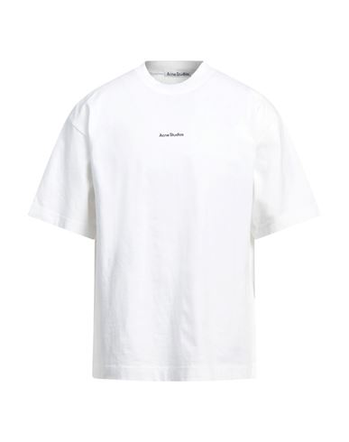 Acne Studios Man T-shirt White Size M Cotton