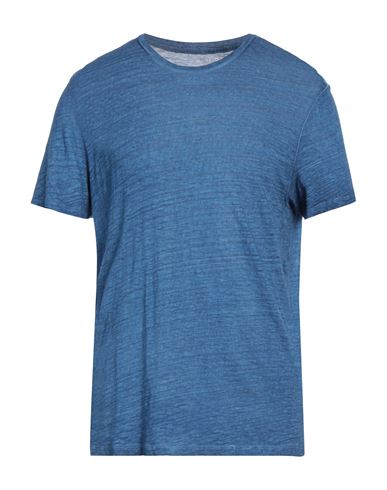 Majestic Filatures Man T-shirt Blue Size L Linen, Silk