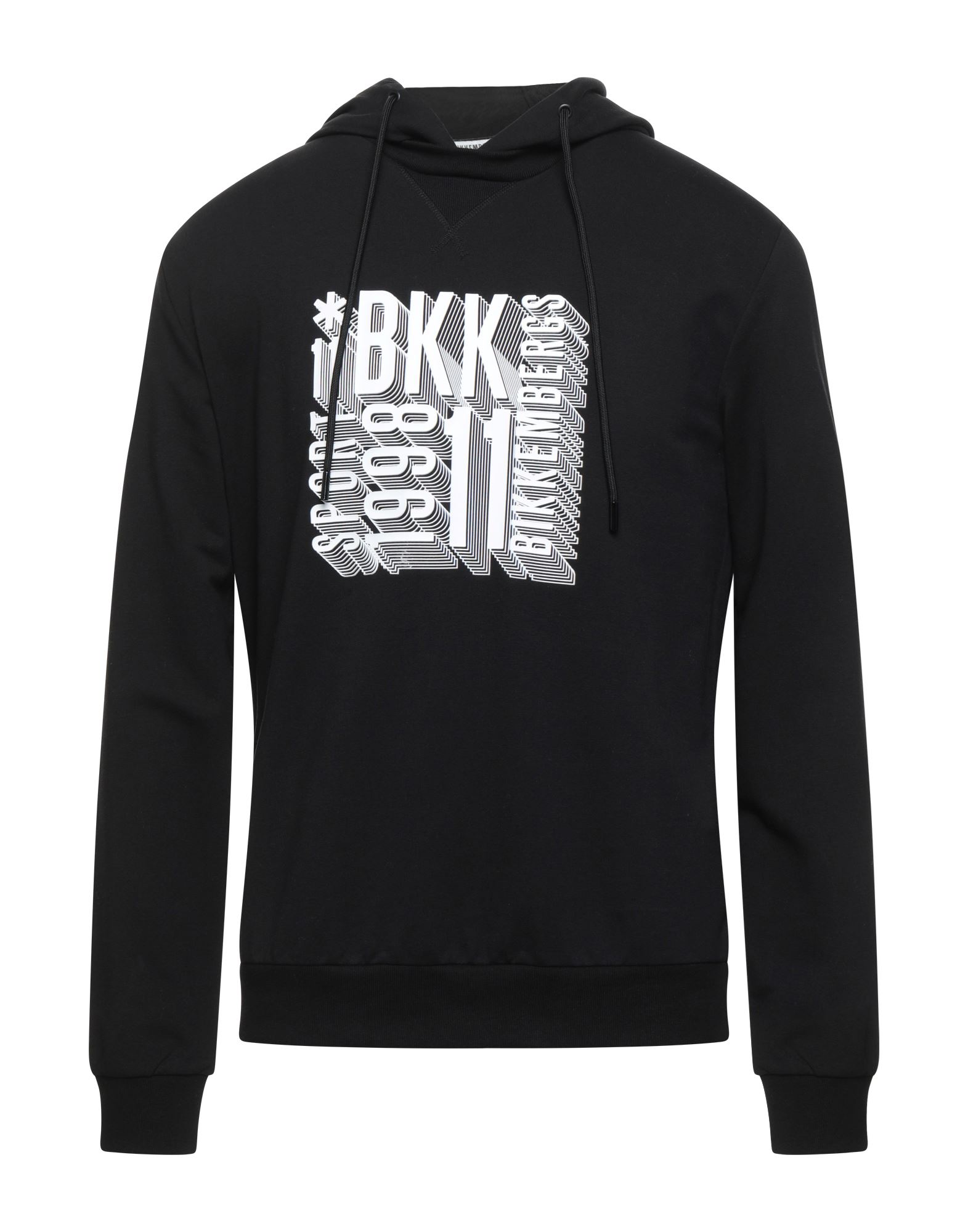 Shop Bikkembergs Man Sweatshirt Black Size L Cotton, Elastane