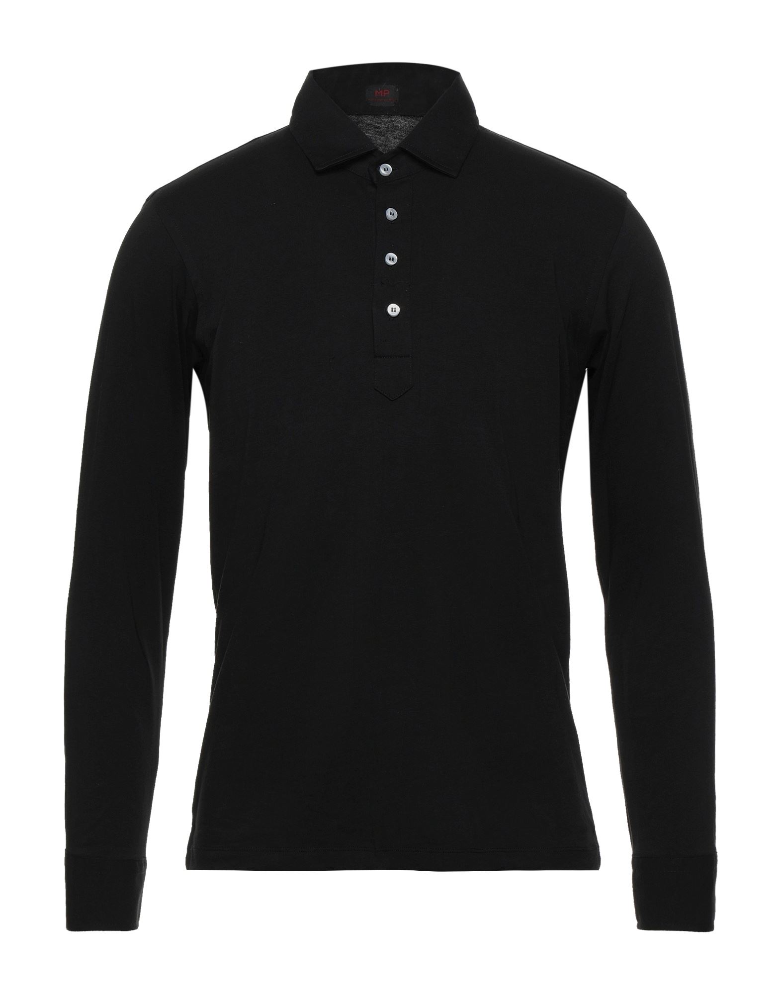 MP MASSIMO PIOMBO MP MASSIMO PIOMBO MAN POLO SHIRT BLACK SIZE XXS COTTON