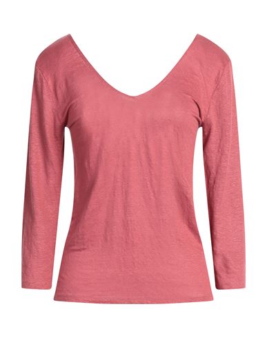 Majestic Filatures Woman T-shirt Pastel Pink Size 2 Linen, Elastane
