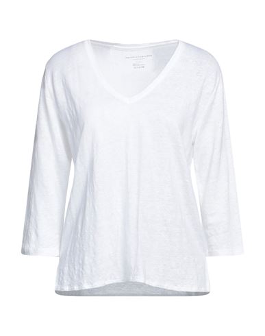 Majestic Filatures Woman T-shirt White Size 4 Linen, Elastane