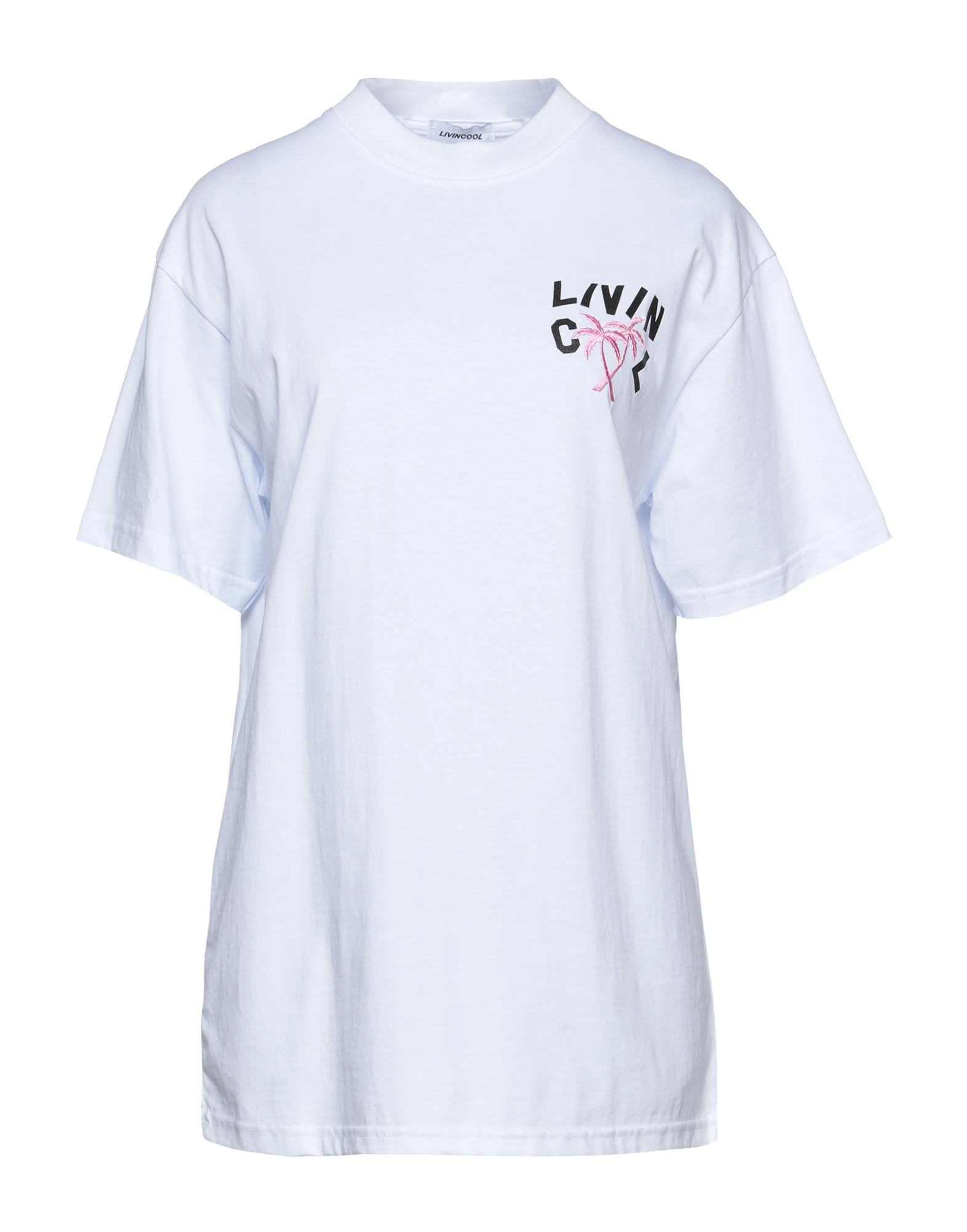 Shop Livincool Woman T-shirt White Size M Cotton