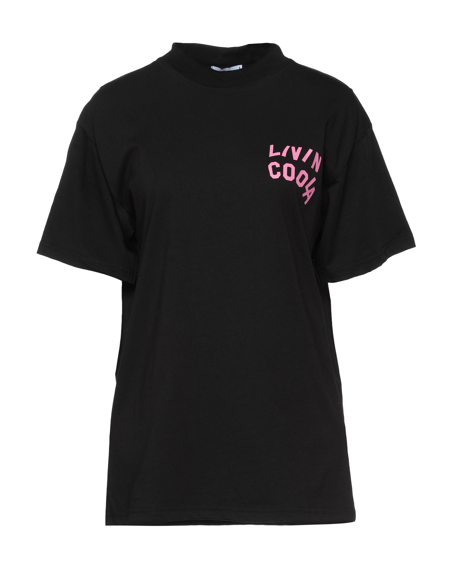 Shop Livincool Woman T-shirt Black Size S Cotton
