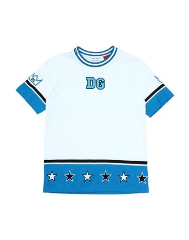 Dolce & Gabbana Babies'  Toddler Boy T-shirt Azure Size 7 Cotton, Polyester, Viscose, Elastane In Blue