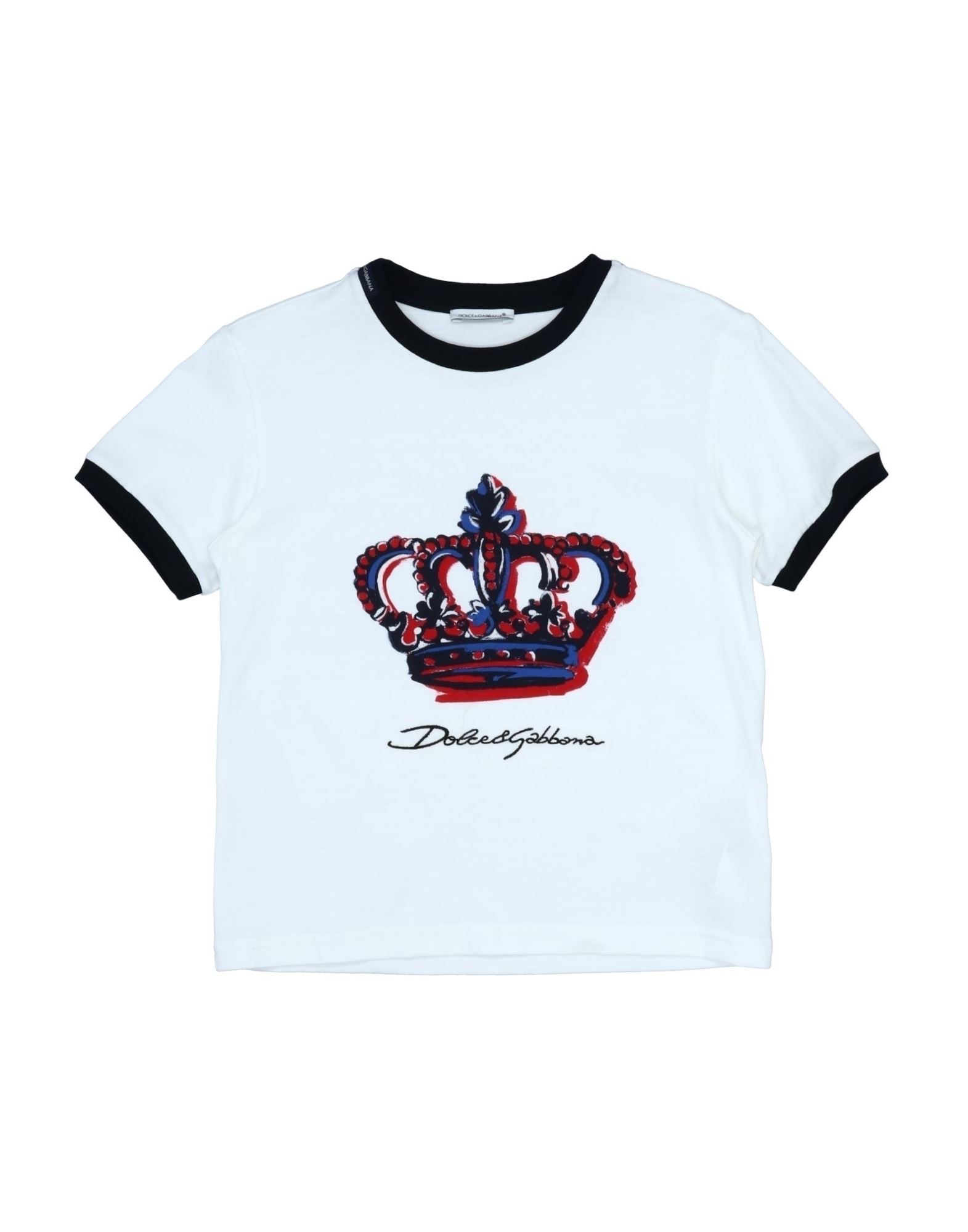 Dolce & Gabbana Kids'  Toddler Boy T-shirt White Size 7 Cotton, Viscose