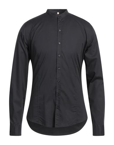 Q1 Man Shirt Black Size M Cotton, Elastane