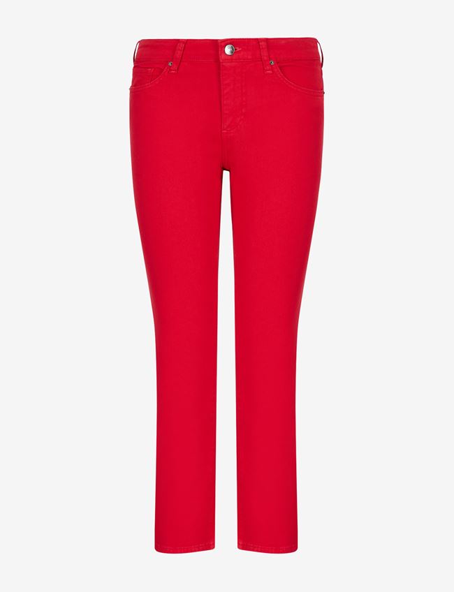 Armani Exchange Jeans Regular Fit Rosso Cotone, Elastomultiestere, Elastan