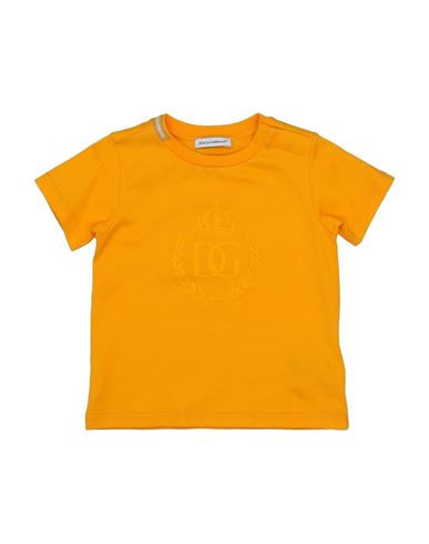 Dolce & Gabbana Babies'  Newborn Boy T-shirt Yellow Size 3 Cotton