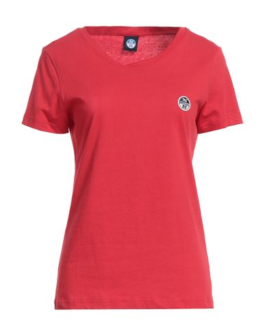 North Sails Woman T-shirt Red Size Xl Cotton