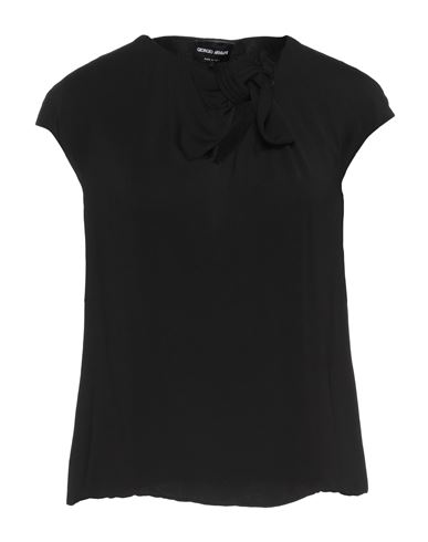 Giorgio Armani Woman Top Black Size 6 Silk