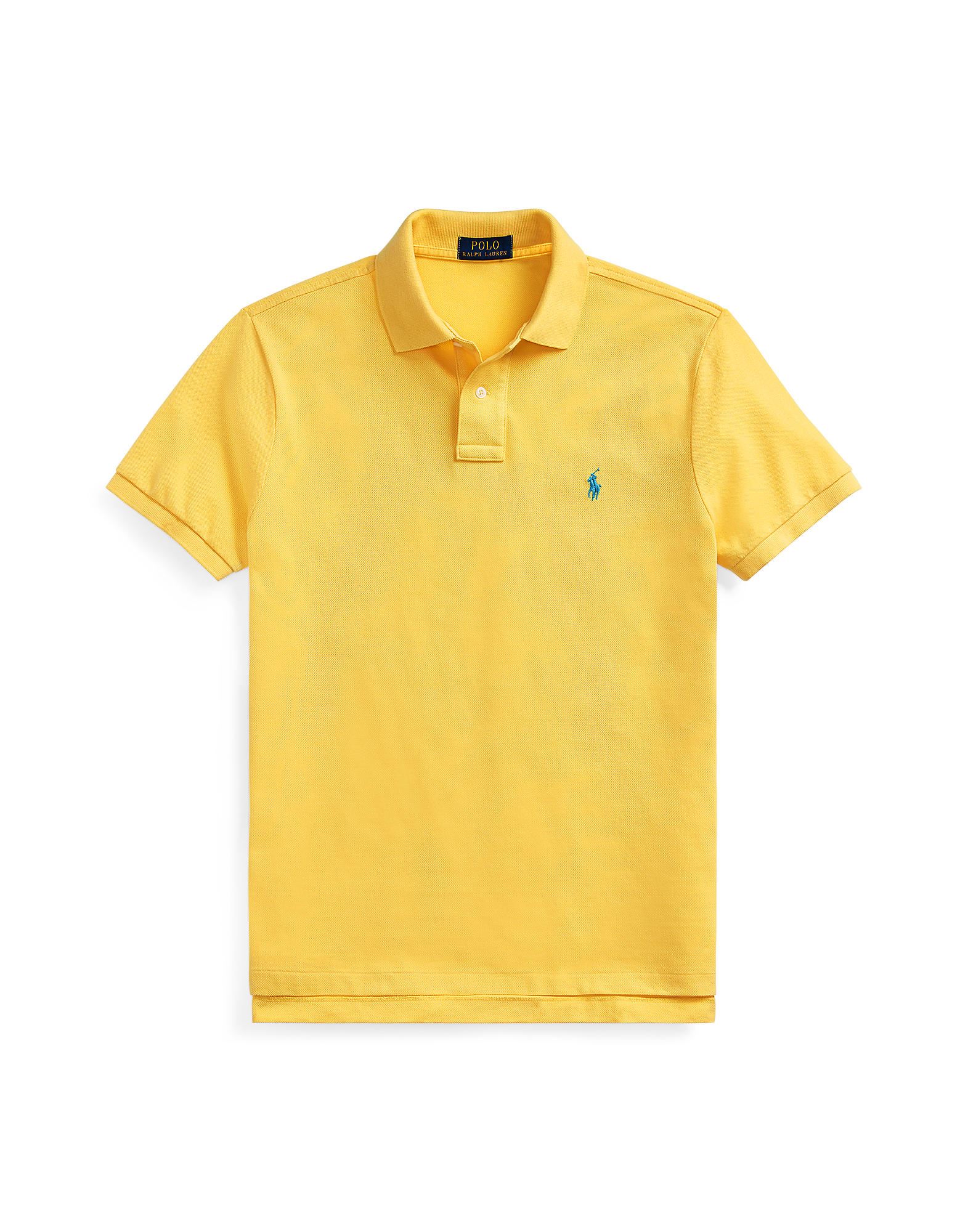 Shop Polo Ralph Lauren Man Polo Shirt Yellow Size L Cotton