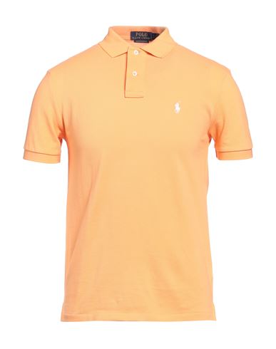 Polo Ralph Lauren Man Polo Shirt Apricot Size S Cotton In Orange