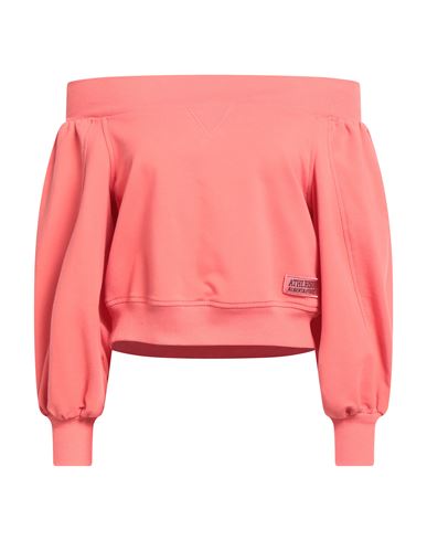 Alberta Ferretti Athleisure Woman Sweatshirt Coral Size 4 Cotton, Elastane In Pink