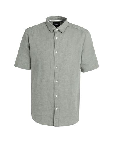 Only & Sons Man Shirt Military Green Size S Cotton, Linen