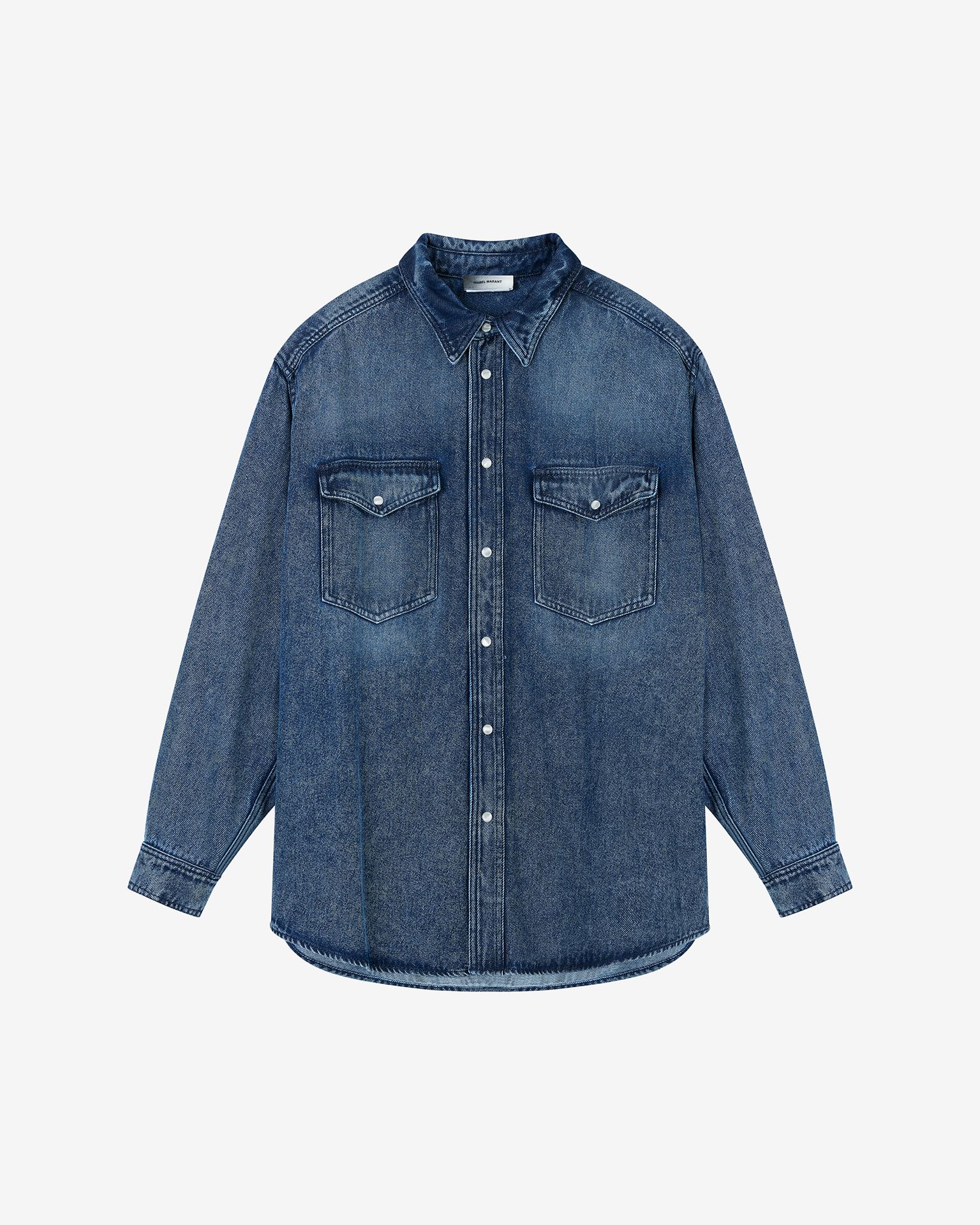 Isabel Marant Tailly Fluid Denim Shirt In Blue