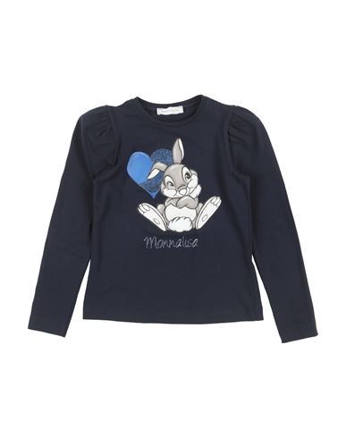 Monnalisa Kids'  Toddler Girl T-shirt Midnight Blue Size 4 Cotton, Elastane