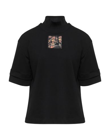 Emporio Armani Woman T-shirt Black Size S Cotton, Polyester, Elastane