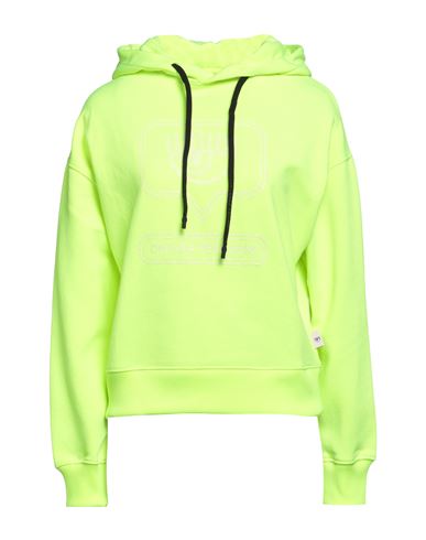 Chiara Ferragni Woman Sweatshirt Acid Green Size Xs Polyester, Cotton, Elastane
