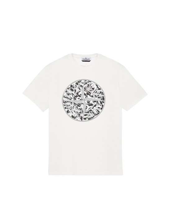 STONE ISLAND JUNIOR 21071 ‘CAMO LOGO’ REFLECTIVE  T-shirt manches courtes Homme Naturel