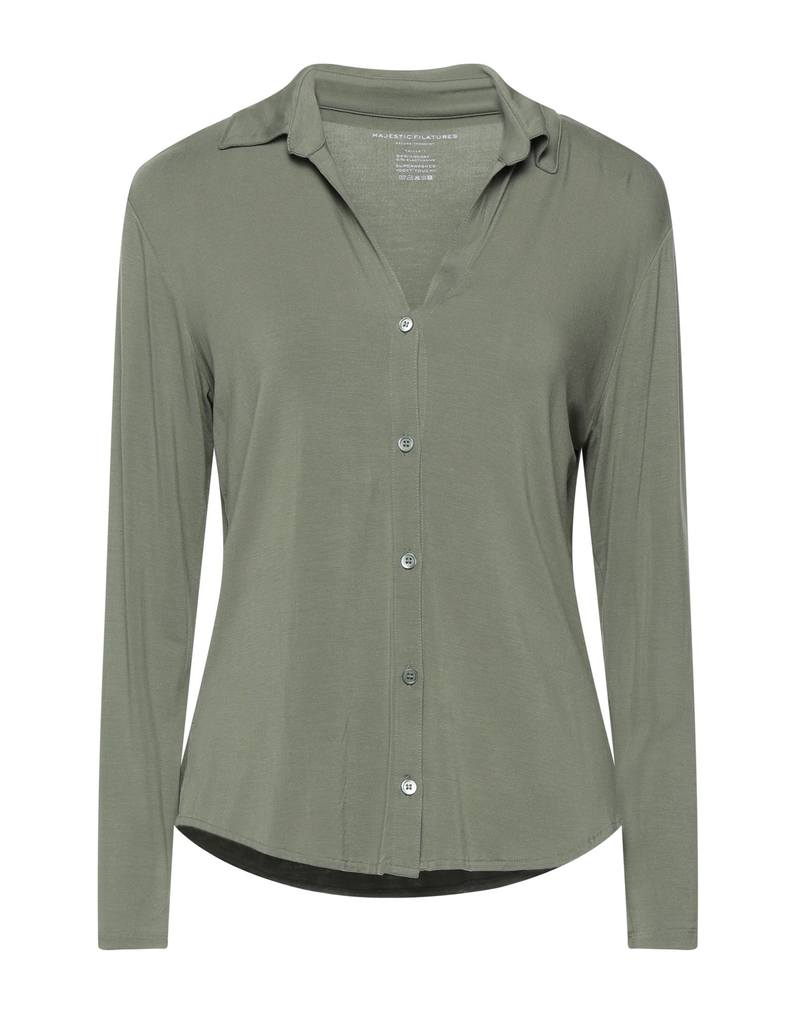 Majestic Shirts In Military Green
