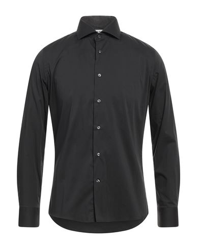 Alea Man Shirt Black Size 15 ¾ Cotton, Polyamide, Elastane