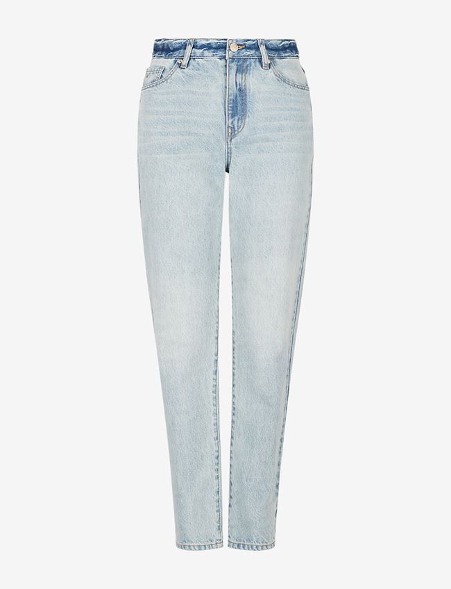 Armani Exchange Jeans Boyfriend Blu Cotone