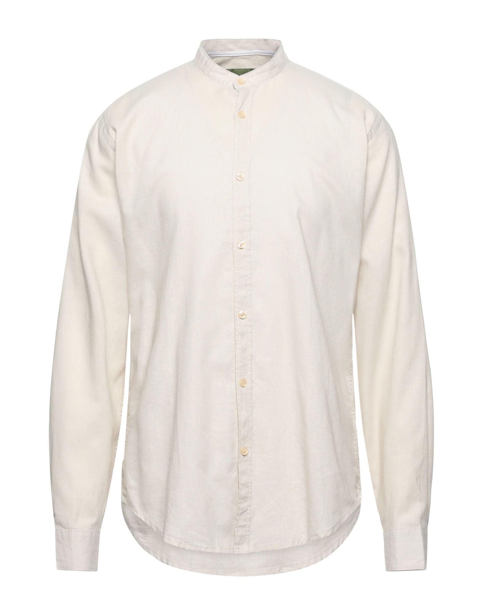 Shop Hermitage Man Shirt Beige Size Xl Linen