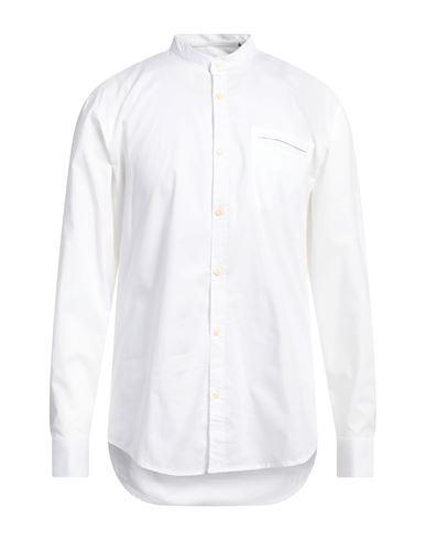 Hermitage Man Shirt White Size Xl Cotton, Elastane