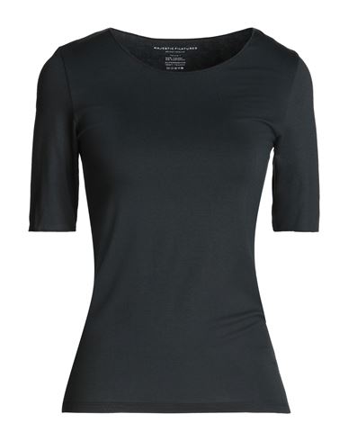 Majestic Filatures Woman T-shirt Lead Size 1 Viscose, Elastane In Grey