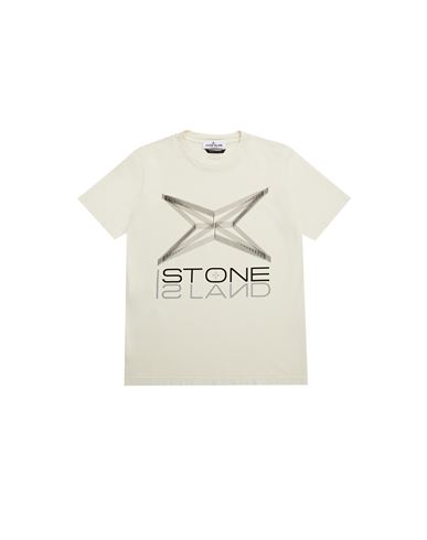 STONE ISLAND JUNIOR 21059 ‘WIREFRAME THREE’ Short sleeve t-shirt Man Stucco EUR 99