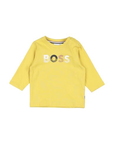 Hugo Boss Boss Newborn Boy T-shirt Lime Green Size 3 Cotton In Green